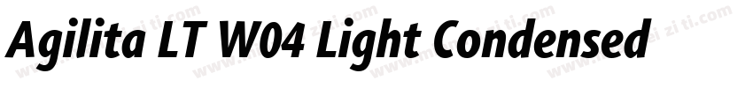 Agilita LT W04 Light Condensed字体转换